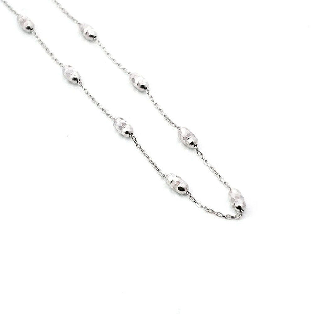 10K White Gold Anklet