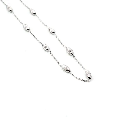 10K White Gold Anklet