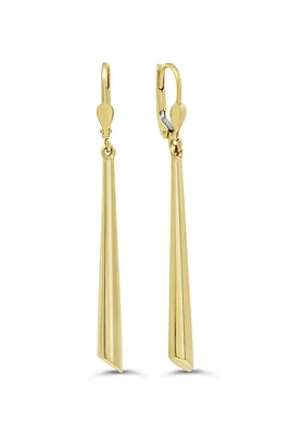 10K Yellow Gold Dangle Earring with Lever Back