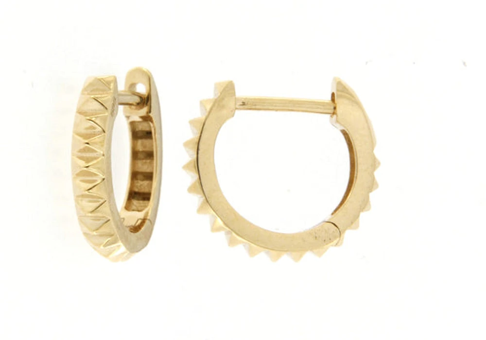 10K Yellow Gold Hoop / Huggie Earring