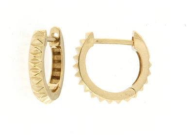10K Yellow Gold Hoop / Huggie Earring