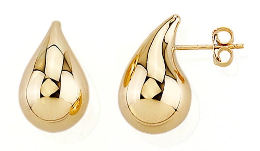 10K Yellow Gold Water Drop Earrings