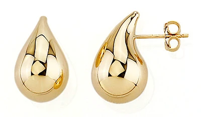 10K Yellow Gold Water Drop Earrings