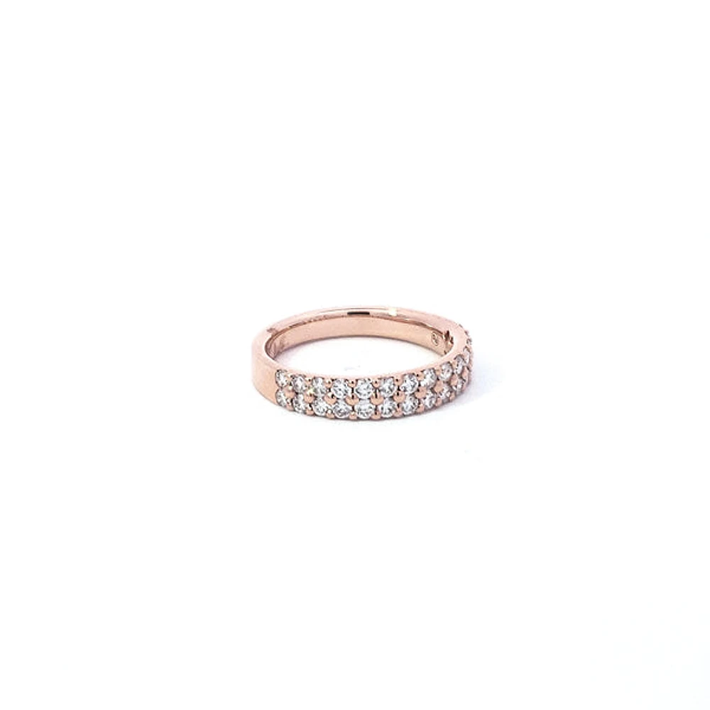 14K Rose Gold Diamond Band - / 5