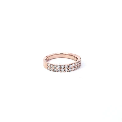 14K Rose Gold Diamond Band - / 5