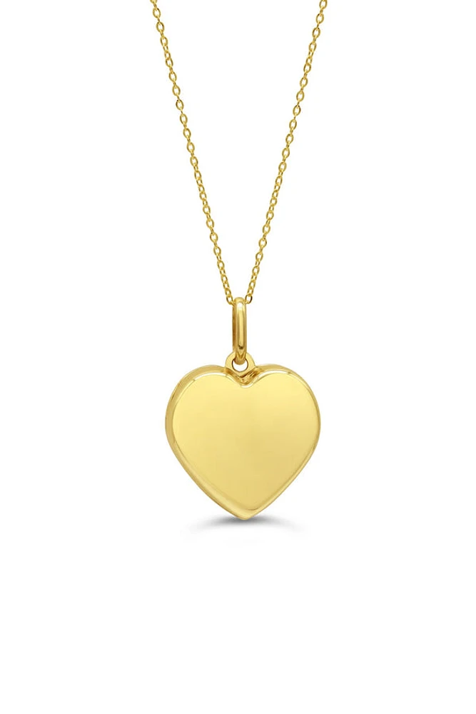 10K Yellow Gold Heart Locket