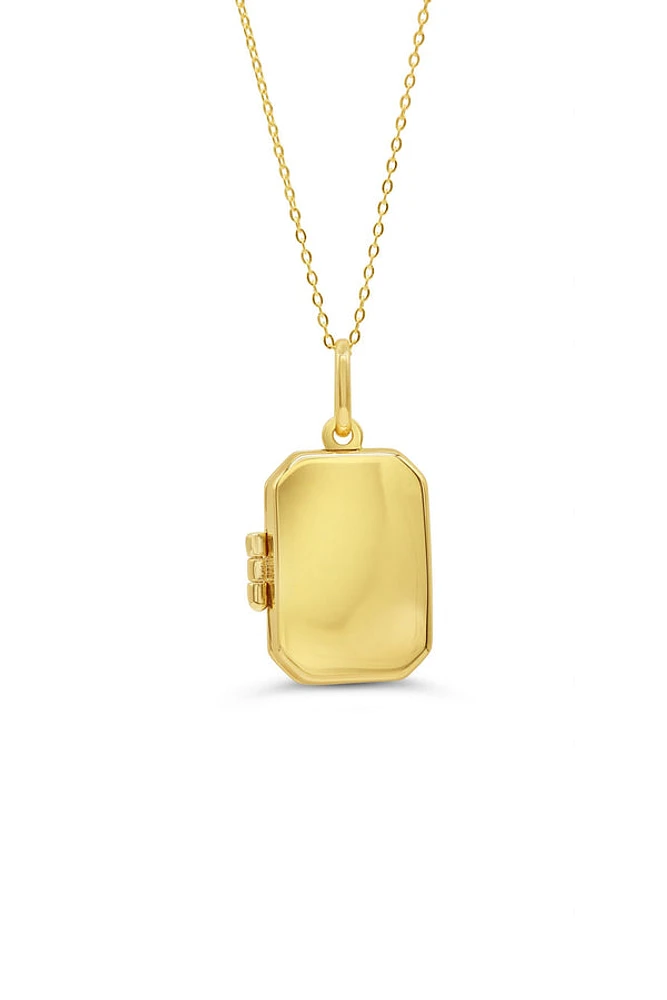 10K Yellow Gold Rectangle Locket