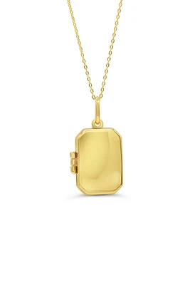 10K Yellow Gold Rectangle Locket