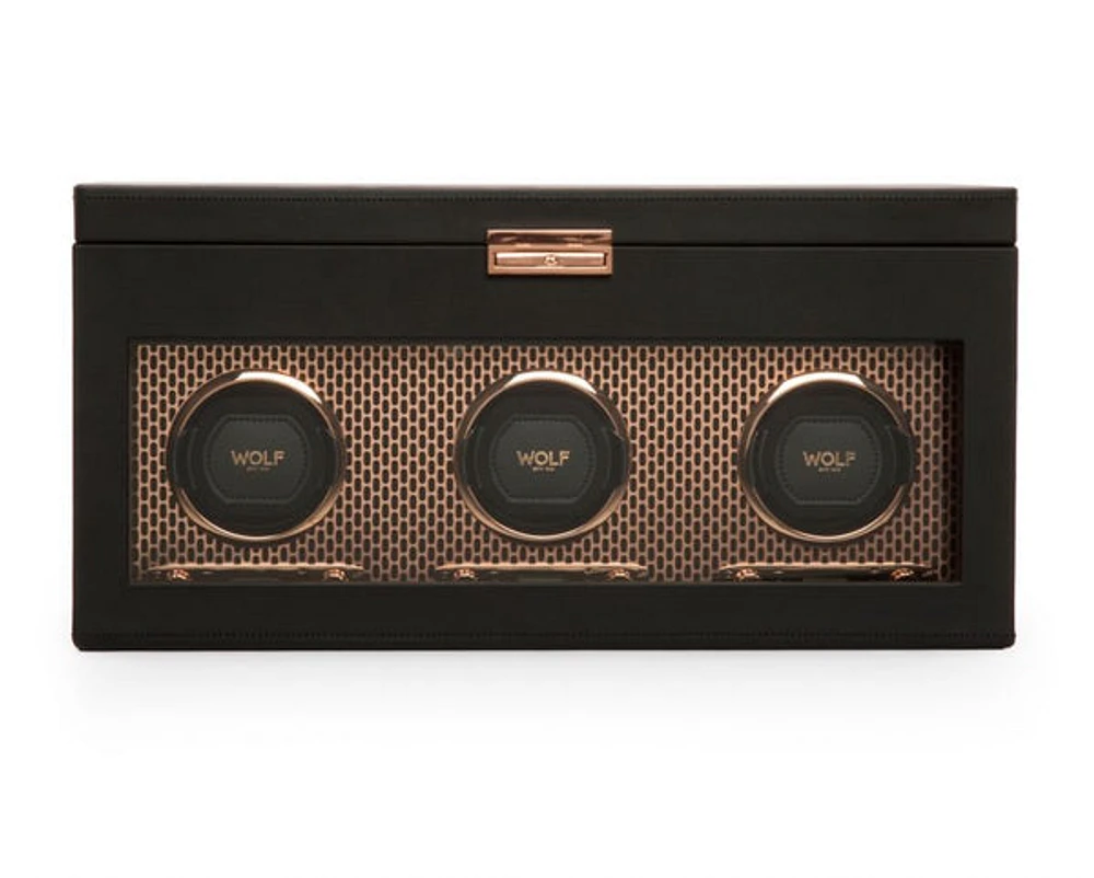 Axis Triple Watch Winder with Storage 