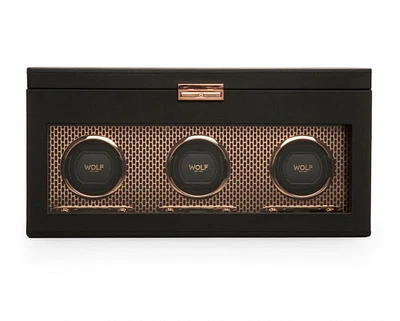 Axis Triple Watch Winder with Storage 