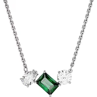Swarovski Mesmera pendant, Mixed cuts, Green, Rhodium plated - 5668278