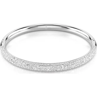 Swarovski - Sublima bangle, Snow pavé, White, Rhodium plated 5684243