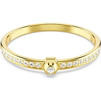 Swarovski - Numina bangle, Round cut, White, Gold-tone plated 5688493