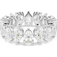 Swarovski - Matrix Vittore ring, Pear cut, White, Silver-tone finish 5689469