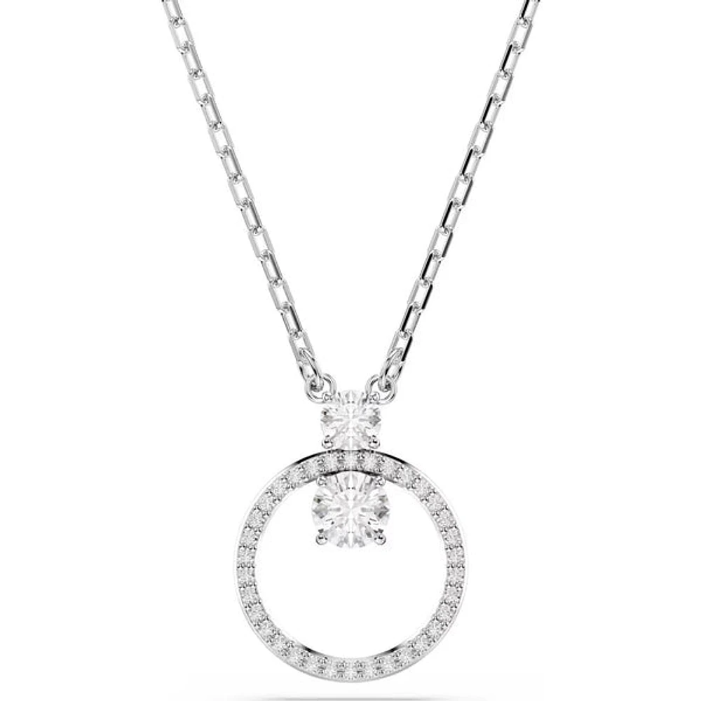Swarovski - Constella pendant, Pavé, Round cut, White, Rhodium plated 5692261