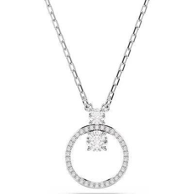 Swarovski - Constella pendant, Pavé, Round cut, White, Rhodium plated 5692261