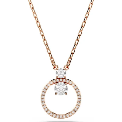 Swarovski - Constella pendant, Round cut, White, Rose gold-tone plated 5692266