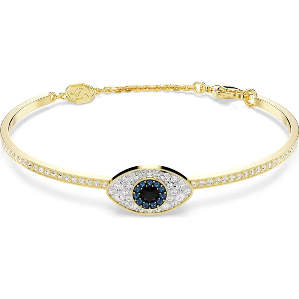 Swarovski - Symbolica bangle, Evil eye, Blue, Gold-tone plated - 5696467