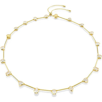 Swarovski - Imber Tennis necklace, Mixed cuts, White, Gold-tone plated 5705481