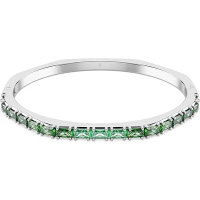 Swarovski - Matrix bangle, Baguette cut, Green, Rhodium plated 5705785