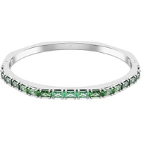 Swarovski - Matrix bangle, Baguette cut, Green, Rhodium plated 5705785
