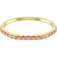 Swarovski - Matrix bangle, Baguette cut, Pink, Gold-tone plated 5705791