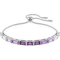 Swarovski - Matrix bracelet, Baguette cut, Purple, Rhodium plated 5707199