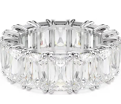 Swarovski - Matrix Vittore ring, Baguette cut, White, Rhodium plated - 5709276