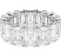 Swarovski - Matrix Vittore ring, Baguette cut, White, Rhodium plated - 5709276