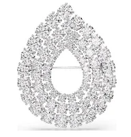 Swarovski - Matrix brooch, Round cut, White, Rhodium plated 5714648