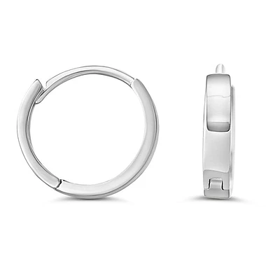 Tracking - 10K White Gold Huggies - 9mm