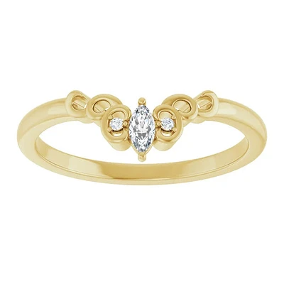 14K White, Yellow or Rose Gold 0.07cttw Diamond Ring - Earth Grown Diamonds /