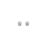 14K White Gold Ball Stud Earrings 3mm