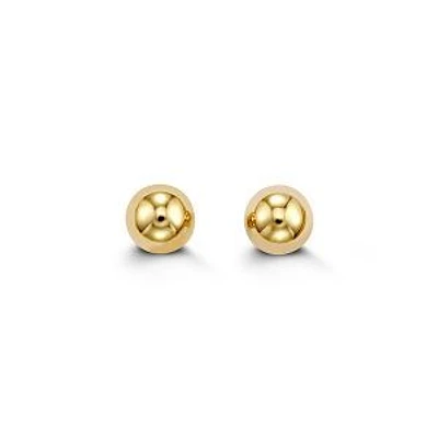 14K Yellow Gold Ball Earrings 6mm