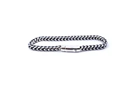 925 Sterling Silver Franco Bracelet with Bar Lock Clasp