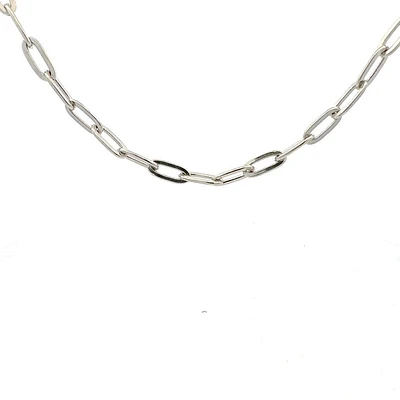 925 Sterling Silver 5.6mm 20" Paperclip Link Chain