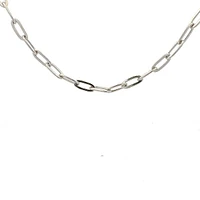 925 Sterling Silver 5.6mm 20" Paperclip Link Chain