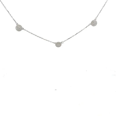 925 Sterling Silver 16-18" Cubic Zirconia Chain