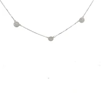 925 Sterling Silver 16-18" Cubic Zirconia Chain