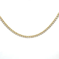 925 Gold Plated Sterling Silver 18" 3mm Cubic Zirconia Chain