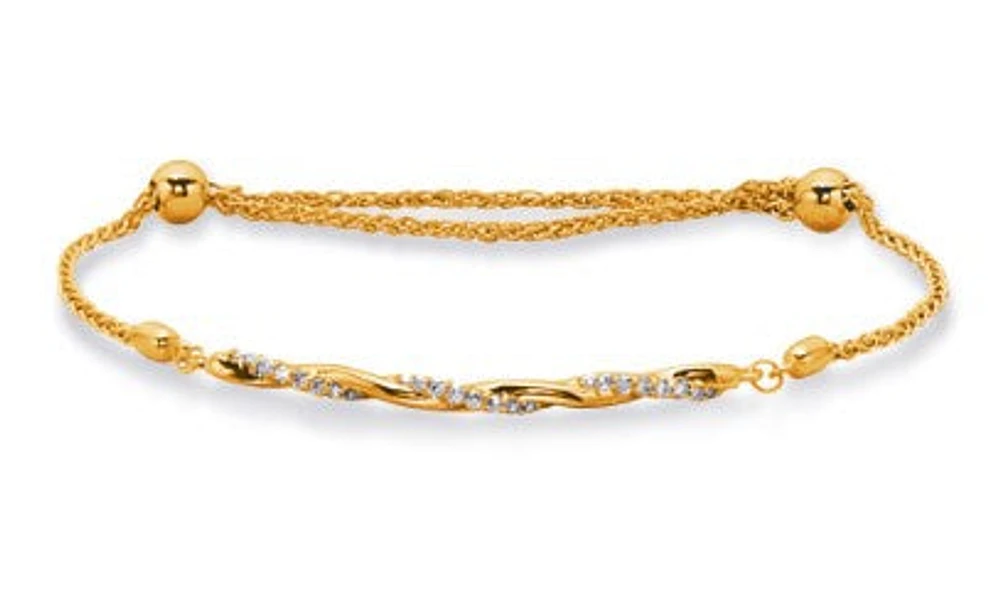 14K Yellow Gold Diamond Bracelet
