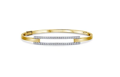 10K Gold Lab Grown Diamond Bangle 
