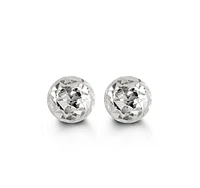 Tracking - 10K White Gold Diamond Cut Ball Earrings 5mm