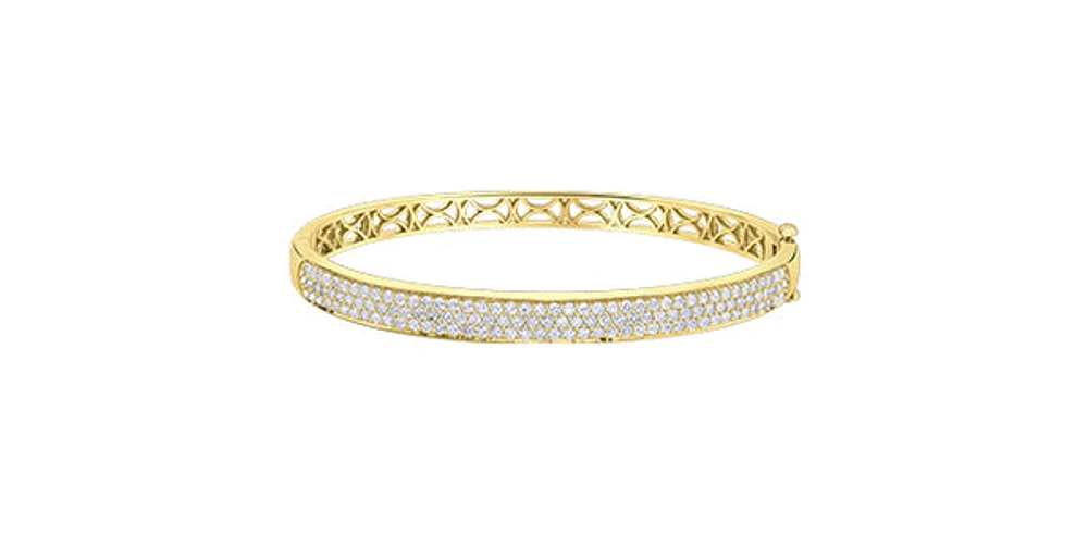 10K Yellow Gold 2.55cttw Diamond Bangle