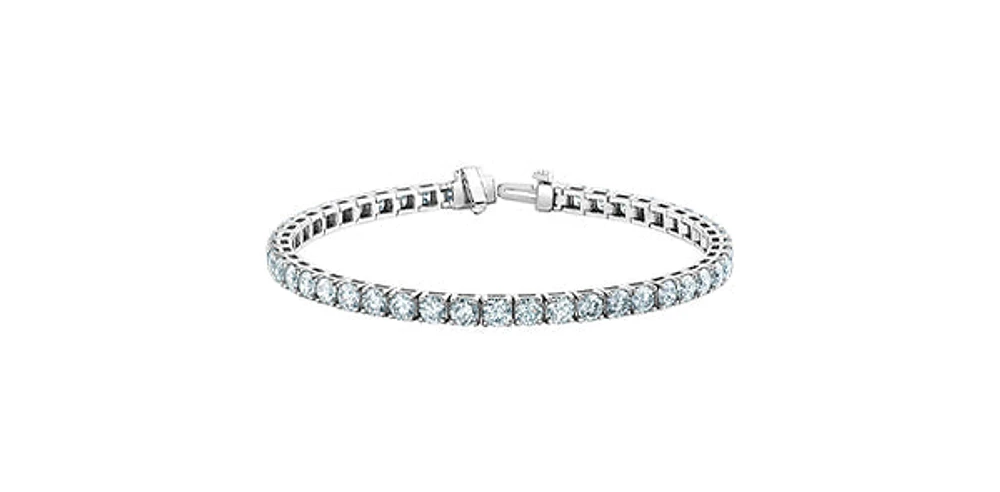 14K Lab Grown 10.00cttw Round Brilliant Cut Diamond Tennis Bracelet - Gold