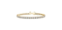 10K Yellow and White Gold 2.00cttw Diamond Tennis Bracelet
