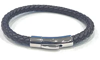 Stainless Steel and Leather Bracelet