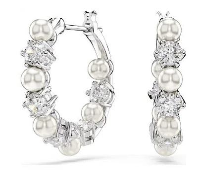 Swarovski Matrix Pearl Hoop Earrings - 5709256/5720885 (SS)