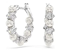 Swarovski Matrix Pearl Hoop Earrings - 5709256/5720885 (SS)