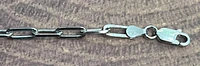 925 Sterling Silver 3.0mm Paperclip Link Bracelet  -  7.0 Inches